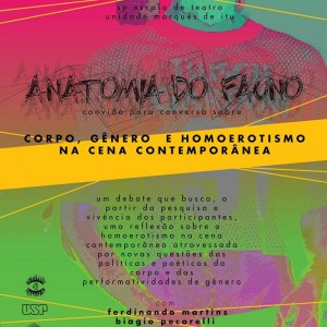 Cartaz do encontro sobre Corpo, Genero e Homoerotismo na cena contemporanea 2015
